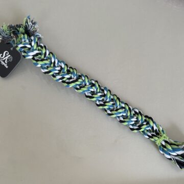 SK Braided Rope Dog Toy Blue & Green