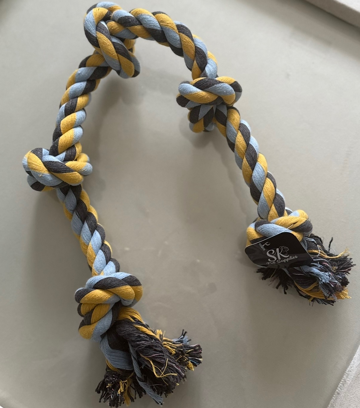 SK XL Mega Rope Toy Blue & Yellow